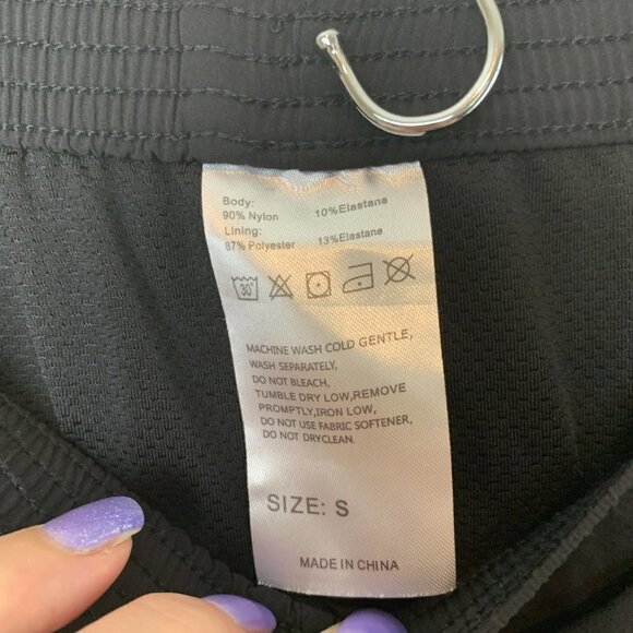 Pudolla Black Running Quick Dry Shorts with Inner Briefs Size Small - Picture 4 of 6